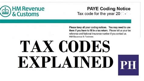 tax codes explained 2021/2022